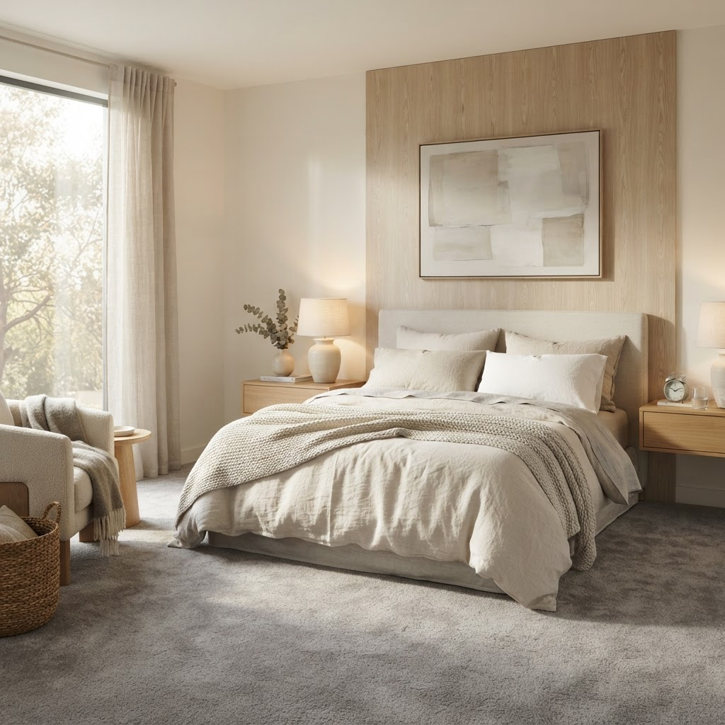 Smoked Oak Wide Plank in a styled room setting