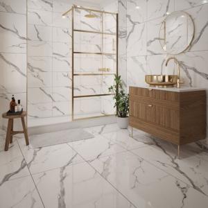 Hera Marble Glazed Porcelain Wall & Floor Tile - 600x1200mm