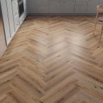 EURO Honey Grey Oak Herringbone SPC LVT – 5mm Rigid Core