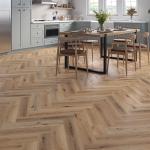 EURO Honey Grey Oak Herringbone SPC LVT – 5mm Rigid Core