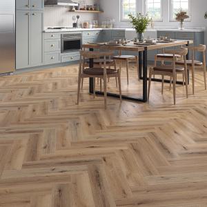 EURO Honey Grey Oak Herringbone SPC LVT – 5mm Rigid Core