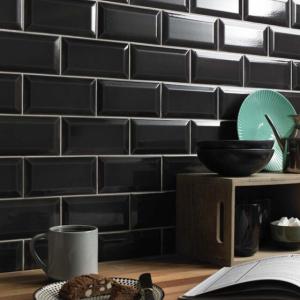 VB Crackle Bevel Smoked Grey Wall Tile 75x150mm