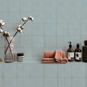 Flash Light Blue Gloss Ceramic Wall Tile - 130x130mm