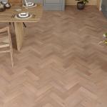 Euro Thurleigh Grey Herringbone Engineered Oak Flooring