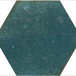 Hope Blue Hexagon Gloss Ceramic Wall Tile - 150x173mm