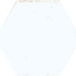 Hope White  Hexagon Gloss Ceramic Wall Tole - 150x173mm