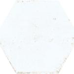 Hope White  Hexagon Gloss Ceramic Wall Tole - 150x173mm