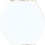Hope White  Hexagon Gloss Ceramic Wall Tole - 150x173mm