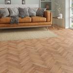 Euro Woburn Smoked Oak Brushed UV Oiled Herringbone Engineered Wood Flooring