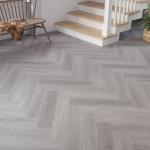 EURO Contemporary Grey Oak Herringbone SPC LVT – 6.5mm Rigid Core