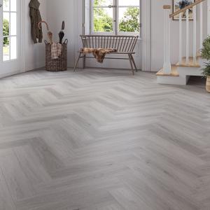 EURO Contemporary Grey Oak Herringbone SPC LVT – 6.5mm Rigid Core