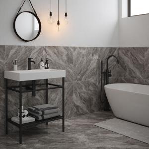 Apollo Grey Glazed Porcelain Wall & Floor Tile - 300x600mm