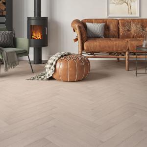 Euro Heritage Deluxe 12 mm Herringbone Laminate – Storm Grey Oak