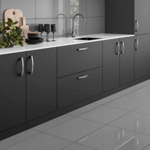Space Grey Glazed Porcelain Wall & Floor Tile - 600x600mm