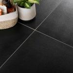 Sugar Black Glazed Porcelain Wall & Floor Tile - 600x600mm