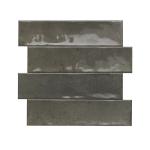 Hope Ash Gloss Ceramic Wall Tile - 75x300mm