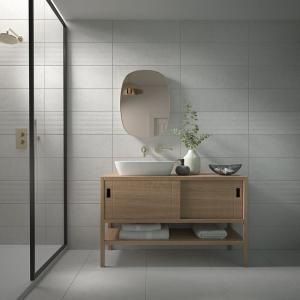 Kalksten Light Grey Porcelain Wall & Floor Tile - 600x600mm