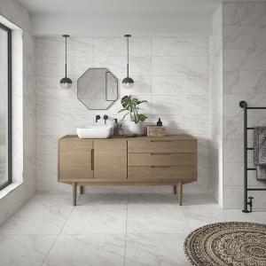 Terma White Ceramic Wall Tile - 250x750mm