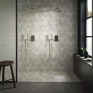 Sunburst Grey Matt Glazed Porcelain Wall & Floor Tile - 232x267mm