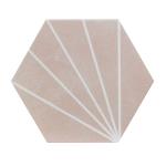 Sunburst Rose Matt Glazed Porcelain Wall & Floor Tile - 232x267mm