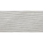 Skye Grey Gloss Ceramic Structured Decor Wall Tile - 250x500mm