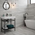 Voyage Grey Matt Glazed Porcelain Wall & Floor Tile - 300x600mm