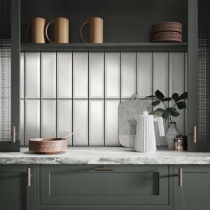 Metro White Ceramic Wall Tile - 100x300mm