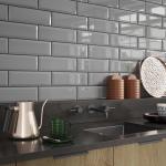 Metro Light Grey Ceramic Wall Tile - 100x300mm