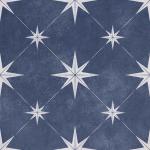 Vincent Navy Blue Patterned Vitrified Ceramic Tile - 335x335mm