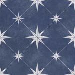 Vincent Navy Blue Patterned Vitrified Ceramic Tile - 335x335mm