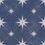 Vincent Navy Blue Patterned Vitrified Ceramic Tile - 335x335mm