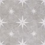 Vincent Grey Patterned Vitrified Ceramic Tile - 335x335mm