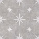 Vincent Grey Patterned Vitrified Ceramic Tile - 335x335mm