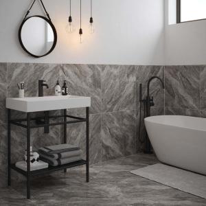 Apollo Grey Glazed Porcelain Wall & Floor Tile - 600x1200mm