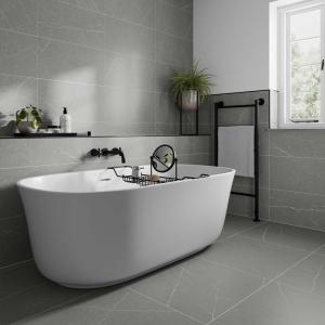 Capri Grey Matt Ceramic Wall Tile - 300x600mm