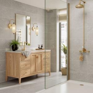 Lucca Grey Matt Porcelain Wall & Floor Tile - 300x600mm