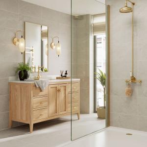 Lucca Stone Matt Porcelain Wall & Floor Tile - 300x600mm