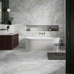 Linear White Glazed Polished Porcelain Mosaic Tile - 313x296mm