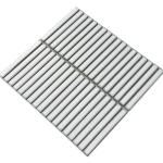 Linear White Glazed Polished Porcelain Mosaic Tile - 313x296mm
