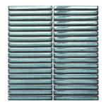 Linear Green Glazed Polished Porcelain Mosaic Tile - 313x296mm