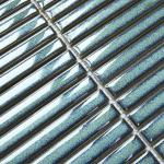 Linear Green Glazed Polished Porcelain Mosaic Tile - 313x296mm