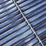 Linear Blue Glazed Polished Porcelain Mosaic Tile - 313x296mm
