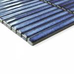 Linear Blue Glazed Polished Porcelain Mosaic Tile - 313x296mm