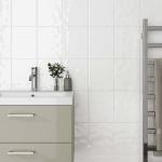 Bumpy Gloss White Ceramic Wall Tile - 200x250mm