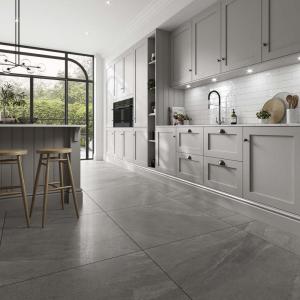 Frontera Graphite Semi-Polished Glazed Porcelain Tile - 900x900mm