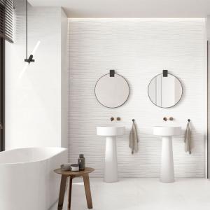 Legend White Decor Matt Ceramic Tile - 295x595mm