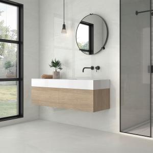 Norwick White Gloss Ceramic Wall Tile - 295x595mm