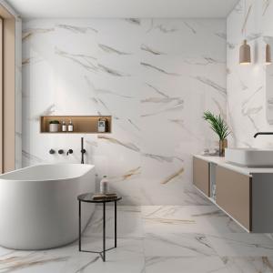 Scent Gold Calacatta Matt Ceramic Wall Tile - 295x595mm