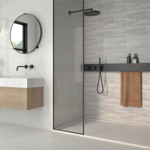 Norwick White Decor Ceramic Wall Tile - 295x595mm