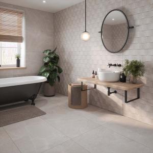 Masaya Beige Decor Porcelain Wall & Floor Tile - 600x1200mm